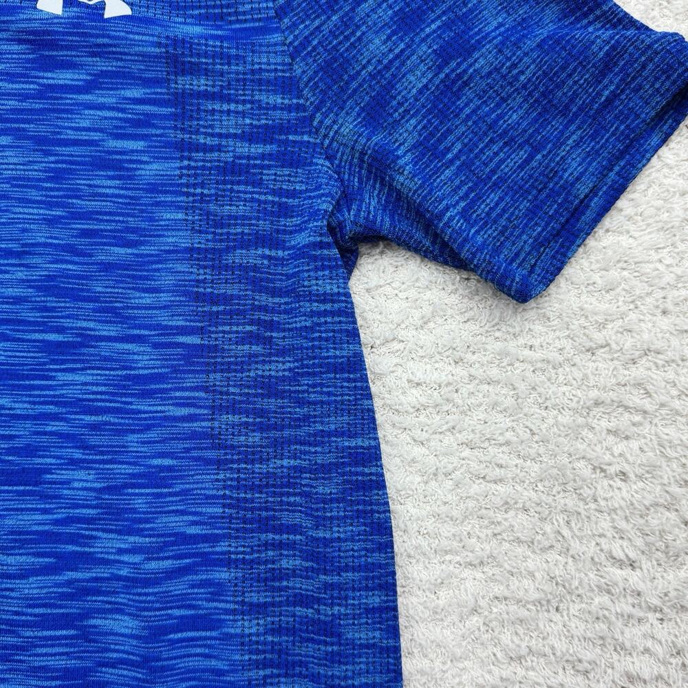 Under Armour The Seamless Tee Men's Sz M Blue Fitted Crew Neck T-Shirt Athletic - Picture 2 of 8